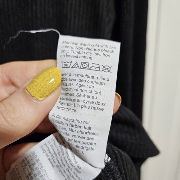 MADEWELL Rib Gathered Sleeve Top Black Size Medium - Picture 7 of 9